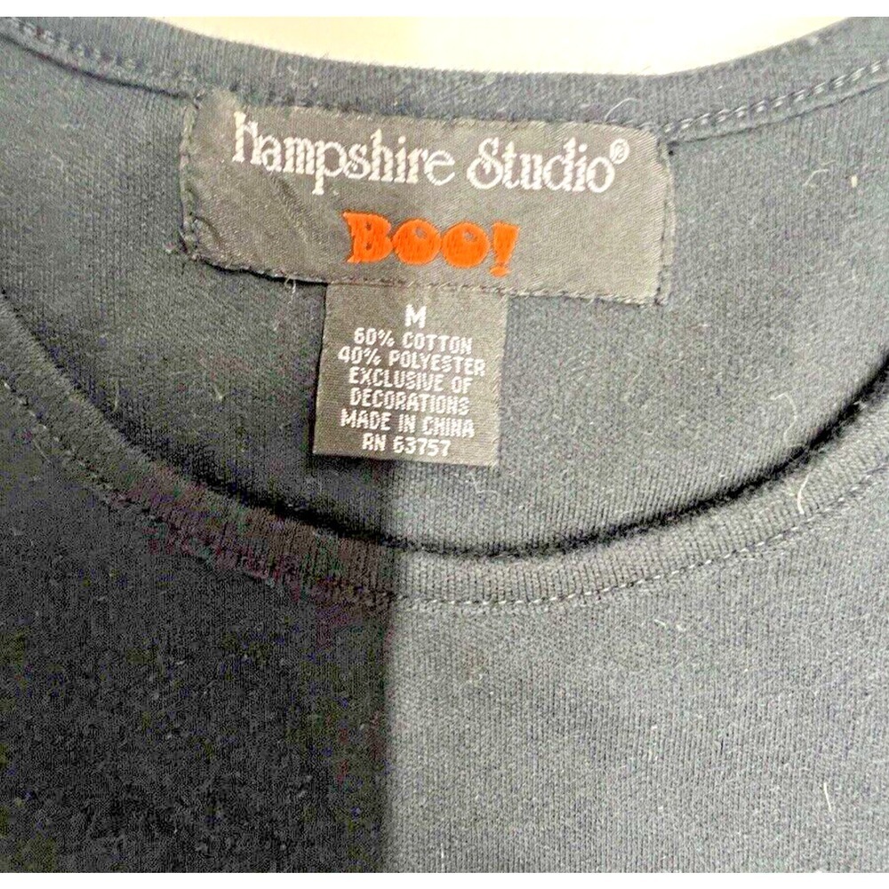 Hampshire Studio Boo Halloween Long Sleeve‎ Top Embellished Shirt - Picture 4 of 4